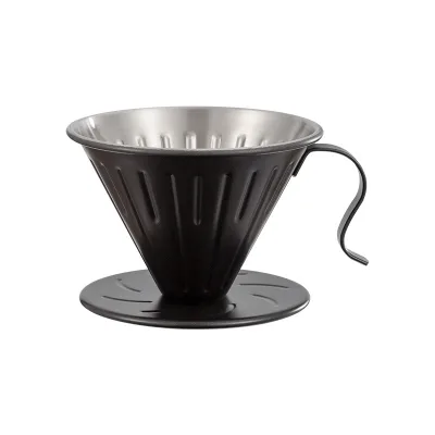 For Coffee Dripper Set S-Shaped Handle 304 Stainless Steel Double Filter Mesh Modern Minimalism Household Drip Coffee Funnel