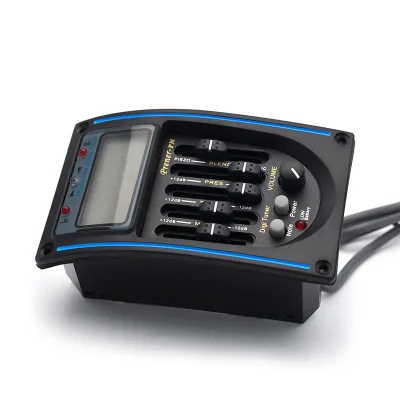 EQ LC-5 5 Band Acoustic Guitar Pickup Preamplifier Equalizer Piezo Pickup With Lcd Tuner and Volume Control Support OEM
