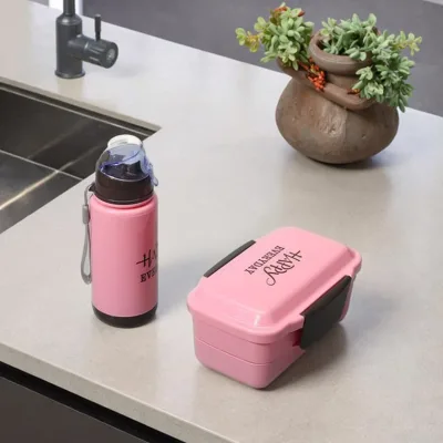 Food Safe Japanese Style 700ml Lunch Box with 300ml Bottle Set