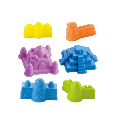 6pcs beach play tool set plastic sand castle toy