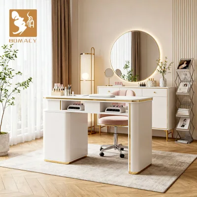 Light Luxury Marble Nail Art Table, with a Sense of Design, Customizable Color and Size, Factory Direct Sales