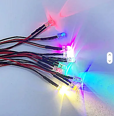 5V 12V 24V DC 3mm 5mm 10mm 8mm Red Green Blue RGB Round Pre Wired Water Clear LED 3V 5V 6V 9V 12V