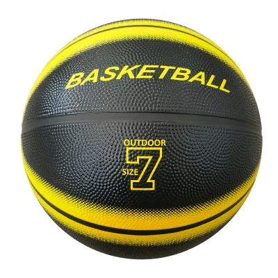 Fully customizable high rubber content Rubber basketball training Neon yellow size 7