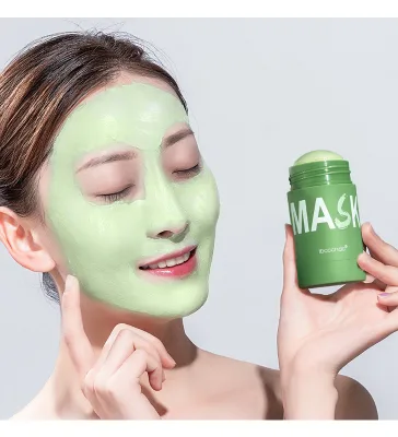 Ibcccndc Green Tea Face Mask Solid Cleaning Smearing Blackhead Mud Mask for Sleep Enhances Facial Skin Health