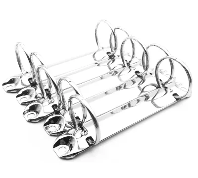 Wholesale Custom Nickel-Plated 2 Ring Binder Clip with Silver Hardware Metal Mechanism