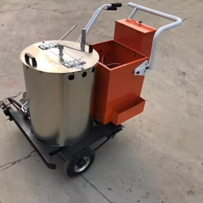 Fair Price Hand-Push Integrated Thermoplastic Road Marking Machine 100kg Melting Kettle for Warehouse & Port Marking Projects