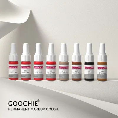 Goochie Organic Popular Colors Oxide Iron Free Eyebrow Lip Areola Micropigmentation Ink Microblading Ombre Eyebrow