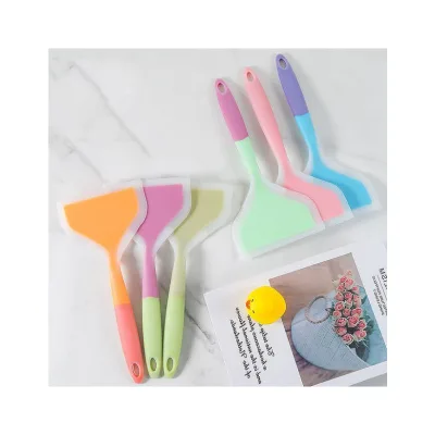 Heat Resistant Kitchen Shovel Wide Silicone Egg Steak Pancake Barbecue Grill Spatula Turner Kitchenware