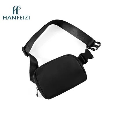 HANFEIZI Customized Logo Sport Fanny Pack Waist Bag Waterproof Nylon Small Waist Pouch Running Belt Bag