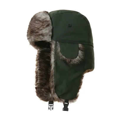 Custom Ushanka Hat With Earflap Warm Russian Trooper Trapper Winter Skiing Cap for Women Men Windproof