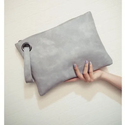 RTS Fashion Solid Women's Clutch Bag Pu Leather Women Envelope Bag Clutch Evening Bag Female Clutches Handbag