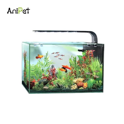 Gold Crystal LED Light Pump Zero Bubble Wacker Manual No Power Aquarium Planted Tank Thickened Ultra-white Glass Tetra Living