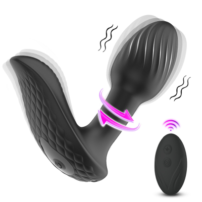 360 Rotating Anal Vibrator Silicone Anal Butt Plug Men Prostate Massager Female Wearable Panties Vibrator