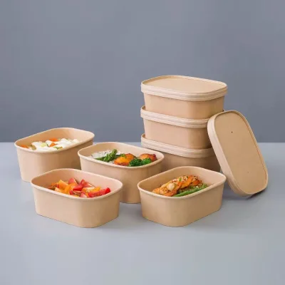 Biodegradable and Compostable Food-grade Safe, Healthy and Pollution-free Covered Cowhide Paper Bowls