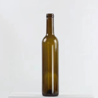 Empty Luxury 750ml Red Wine Bottle Amber Champagne Burgundy Wine Glass Bottle