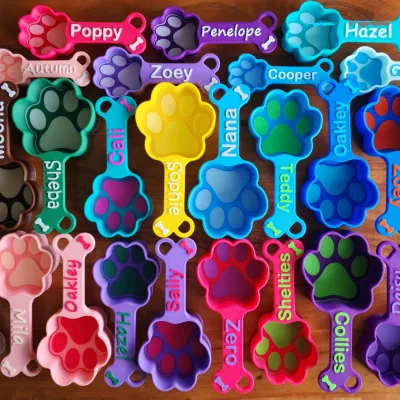 Custom Eco-Friendly Plastic Feeding Spoon for Dogs and Cats Name Personalized Commemorative Gift Dropshipping