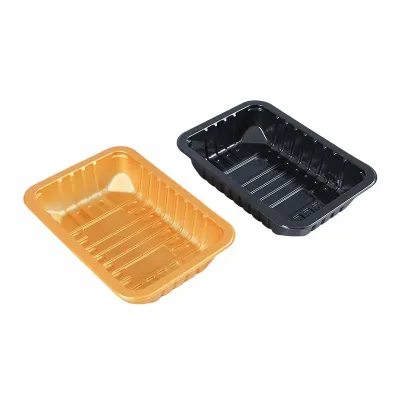 Wholesale Single Use Plastic Food Containers Biodegradable Map Tray Fish Meat Plastic Tray