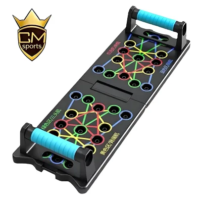 CHENGMO SPORTS Push up bar Stand Fitness Waist Exercise Multi-function Foldable 9 in 1 Push up Board with Rubber Coated Handle