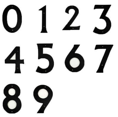 House Numbers Door Number Cast Iron Metal Home Address Number