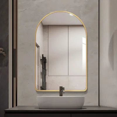 New Style Arched Shape Framed Wall Hanging Home Decor Mirrors Bedroom Bathroom Hanging Wall Mirror Bath Mirrors