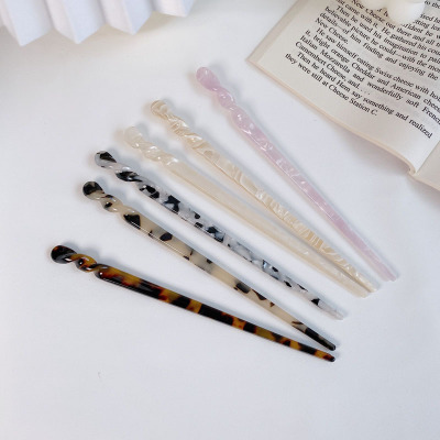 High Quality New Fashion Hair Jewelry Accessories Acetate Hair Sticks Multicolor Hairpins for Women Girls Gifts