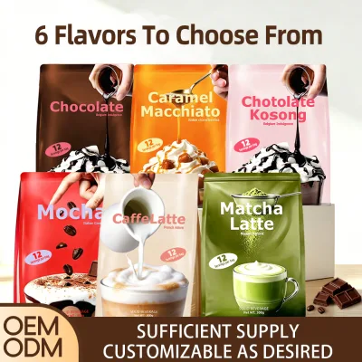100% Arabica Medium Caffeinated 3-in-1 Instant White Coffee Smooth Mild 300g Large Pack Halal GMP Certified OEM Private Label