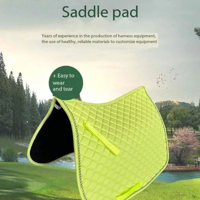 Customized Dressage Style Equestrian Saddle Pad with Fleece Fabric & Horse Blanket Buckle Non Slip Horse Riding Equipment