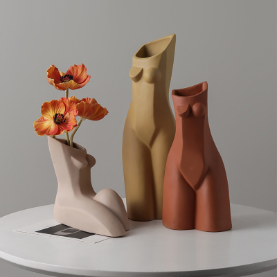 Ceramics Vase Flower Pot Home Decor Vase Body Art Vase Crafts Ornaments