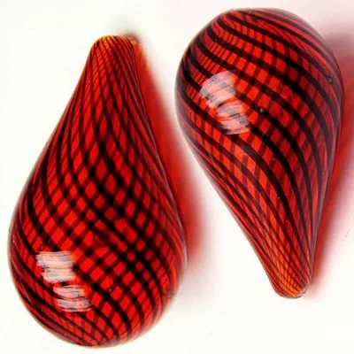 Blown Lampwork Teardrop Beads Blown Glass Beads for Jewelry Making Bulk 118454