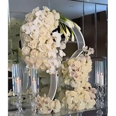 Luxury Flower Rack White Flower Stand Event Backdrops Plinth Arch Wedding Table Centerpieces