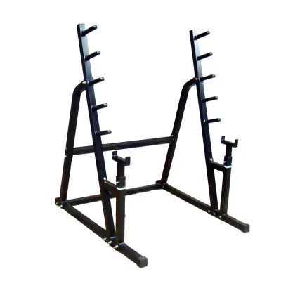 Fully Adjustable Height Levels Workout Equipment Bench Press Single Leg Split Squat Stand Rack