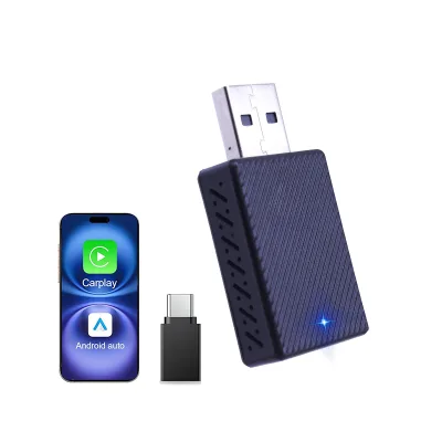 2-in-1 Car Wireless Conversion Dongle, Fast Connect Stable Performance, Factory Supply Accept Custom Order