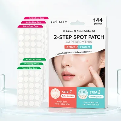 Wholesale 2 Step Spot Patch 144Pcs Hydrocolloid Pimple Patch Hyaluronic Acid Salicylic Acid Tea Tree Oil Moisture Private Label