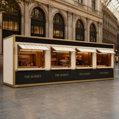 20ft Luxury Container Coffee Shop Prefab Container House Shipping Container Bar Pop up Retail Kiosk for High-End Shopping Street