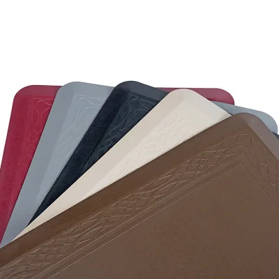Custom Thickened Pu Leather Door Mat Non-Slip Anti-Fatigue for Home Kitchen and Bathroom Loop Pile Technique for Outdoor Use