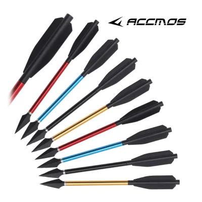 6.5inch OD 6mm Archery Aluminum Arrows Bolts with Removable Hunting Tips for Bow Outdoor Shooting Sporting Accessories