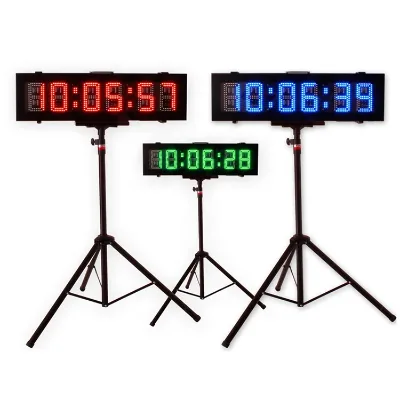 Jhering 6-Inch Two-Sided Electronic Race Timing Clock Competition Hanging or Hoisting Timer Counter