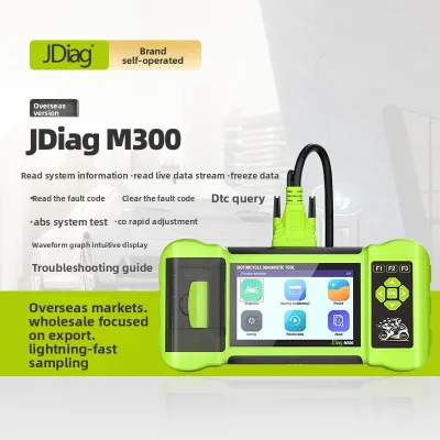 JDiag M300 Motorcycle Diagnostic Tool CO Idle-Speed Adjustment Real-Time Data Stream Reading Battery Analysis