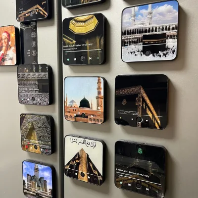 Customizable Pattern and Music Acrylic Home Music Box Player with Digital 1Gb Memory and Refrigerator Decoration