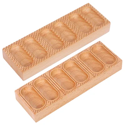 Wood Pasta Ravioli Board Wooden Doppio Ravioli Mold Maker Stuffed Pappardelle Maker Double Sided Ravioletti Moulds Press