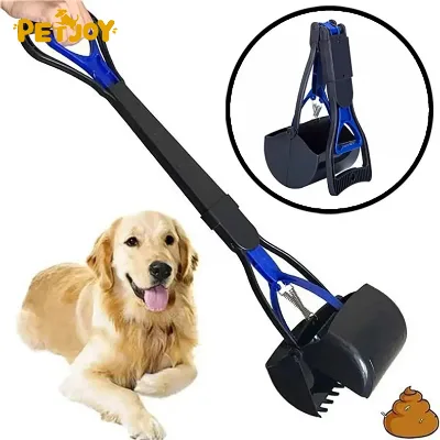 Wholesale Portable Pooper Scooper for Dogs and Cats Long-Handle Foldable Travel Design Sustainable Plastic Poop Waste Pick-Up