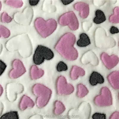 100% Polyester  Flannel 3D Print Custom Coral Fleece Fabric for Pajama