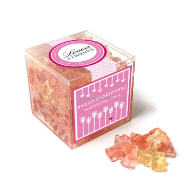 Plastic Candy Cube Box Souvenir Gift Box clear Acrylic Bonbon Boxes