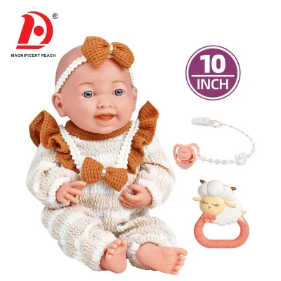 HUADA 2024 Cute Face 10 Inches Side Lying Newborn Baby Doll Toys for Kids Made in China