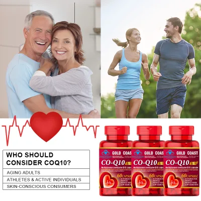 Hot Selling Private Label OEM Healthcare Halal Coq10 Gummies Energy Support Heart Health Organic Coenzyme Q10 Ubiquinol Capsule