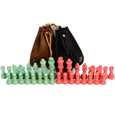 Color Stone Antique style Chess pieces