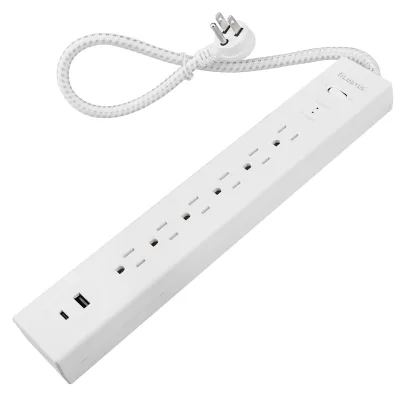 CR- 018 Universal American Power Strip Surge Protector 6 Outlets 3ft 6ft Extension Cord Reset Power Switch ETL Certification
