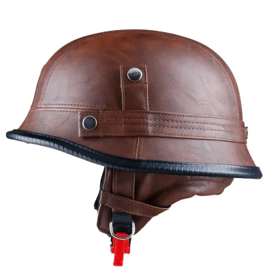 Overseas Agency Retro New ABS Half Face Motorcycle Helmet with Quick Release Closure All Seasons