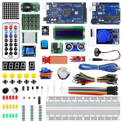 Super Starter Kit with r3 board,Mega2560 Board,LCD 1602 IIC,HC-SR04,SR501 for R3/MEGA 2560 for arduino