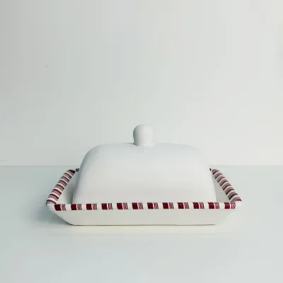 Hot Nordic Style Pure White Matte Ceramic Butter Plate Cheese Plate